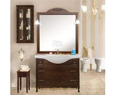 Shop Chic Arredo bagno 105 classico mobile noce specchio e cassettoni ammortizzati