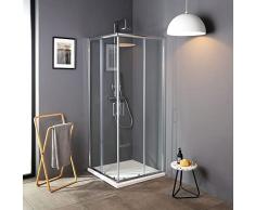 BOX DOCCIA 80X80 ECONOMICO CON CRISTALLO DA 4 MM | LUNA