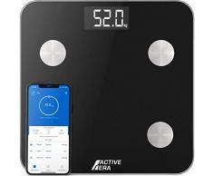 Active Era® Bilancia Impedenziometrica Intelligente - Bilancia pesapersone digitale Bluetooth con 15 funzioni essenziali, Peso corporeo ad alta precisione e App gratuita