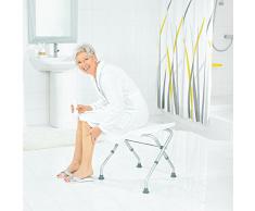 Ridder A0050301 - Sgabello pieghevole da bagno, colore: Bianco