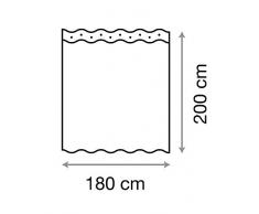 Bella vita * speciale di disegno 3D tende da doccia tenda bagno doccia tenda con 12 anelli per tende muffa contro impermeabile 180 * 200cm (Pesce e gancio)