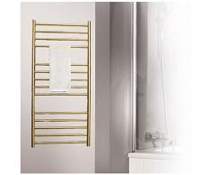 VVLXRIC Scaldasciugamani Elettrico, Riscaldamento Uniforme Rotondo Scaldasalviette Design, Ip44 Grado di Impermeabilità Saldatura Continua Scaldasalviette Elettrico,14Bars