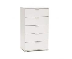 Milani Home s.r.l.s. cassettiera per Soggiorno Cucina Bagno Fatto in Italia cm 60x38x103 h