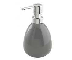 Wenko 20387100 Dispenser sapone Polaris Grigio, 0.39 L, Ceramica, 9.5 x 16.2 x 9 cm, Grigio