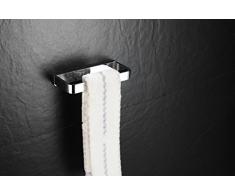 Flybath AnelIi Portasciugamani Chiuso da Bagno Ottone Lucido Finitura Cromata Accessori Quadrati Montaggio a Parete