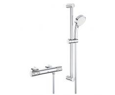 Grohtherm 1000 Tempesta Performance Miscelatore Termostatico Esterno Doccia e Set Asta Doccia da 600 mm