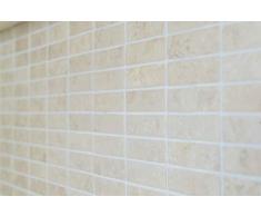 Piastrelle in ceramica, effetto pietra, beige chiaro, per piastrelle da bagno, rivestimento da parete, rivestimento per vasca da bagno