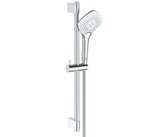 Ideal Standard B1762AA Idealrain EVO JET Diamond Asta doccia con doccetta a 3 funzioni, asta murale da 600 mm, cromato, Grigio