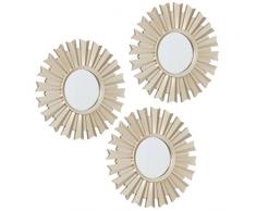 L.A.M.A. Lama Set di specchi da parete 75x75x1.5 cm Champagne