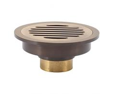 Piletta a Pavimento Tonda, Piletta Doccia Circolare in Rame con Scarico Chiaro per Cucina