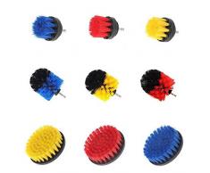 RanDal Kit Combinato 3Pcs Giallo/Rosso/Blu Per La Pulizia Della Spazzola Per La Pulizia Della Vasca Del Detergente Per Piastrelle Kit Di Lavaggio Per Lavaocchi - Giallo