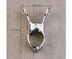 ULTNICE 6 pz in acciaio inox lavanderia pioli asciugamano grande clip mollette mollette