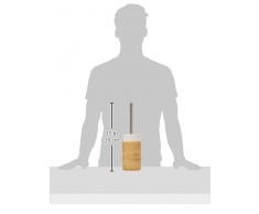 BRANDANI Porta scopino Senso Naturale Legno in gres, Bianco, Taglia Unica