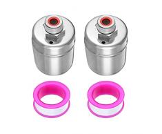 2 valvole a sfera galleggianti, valvola automatica di controllo del livello dellacqua in acciaio inossidabile con 2 nastri in PTFE per serbatoio dellacqua, lavandino torre, piscine