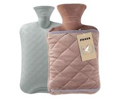 Borsa Acqua Calda Peluche, Borsa Acqua Calda Grande 2L, Regalo Perfetto per la Famiglia, Compleanno degli amici, Capodanno, Natale, Marrone