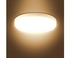 Combuh LED Plafoniera Moderna Lampada LED 20W 1600LM 3000K Luce Bianco Caldo Impermeabile IP56 il Giro Plafoniere da Soffitto per Cucina Bagno Camera Corridoio