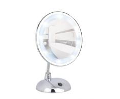Wenko, Specchio da trucco con base d'appoggio, Argento (Silber)