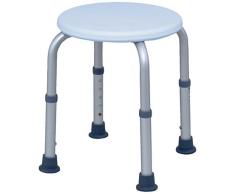 Ridder A0050401 Bianco colore Sgabello da bagno girevole ad altezza regolabile