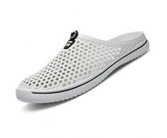 Pantofole da All'aperto Spiaggia Ciabatte Estate Giardino Slippers Casa Sabot Doccia Scarpe per Donne Uomini, Bianco 38