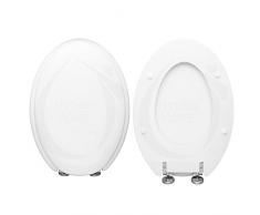 HYDRO HOME Tavoletta Wc Compatibile con SCULTURE HATRIA SPEA, Copriwater In Legno Rivestito Con 2 mm Di Resina Colore Bianco, Cerniere Fissaggio Dallalto MADE IN ITALY