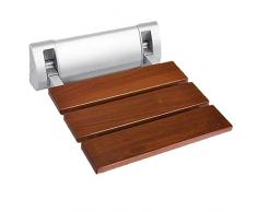 KHXJYC Sedile Doccia Pieghevole, Sgabello da Bagno in Legno Massello Fissato al Muro, può Supportare 330 Libbre per Anziani E Disabili