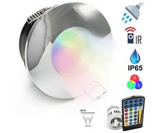 Faretto led box doccia 5W bagno turco cromoterapia IP65 GU10 lampada RGB 230V