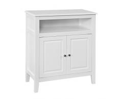 SoBuy Mobiletto base per bagno o Ingresso, credenza, con due ante, FRG204-W (Bianco)