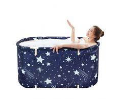 Xverycan Vasca da Bagno Pieghevole Adulti, 113x68x57cm Portatile Freestanding Vasca da Bagno per Bambini, Piccoli Bagni Doccia Secchio Fumante per Confortevole Interni Bagno SPA & Campeggio Allaperto
