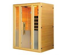 Bagno Italia Sauna infrarossi 3 posti cm 142x107 con connessione usb radio cromoterapia