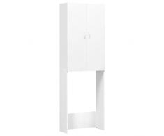 vidaXL Mobile per Lavatrice Bianco 64x25,5x190 cm
