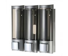 Ailgely 200 mlx3 Dispenser di Sapone Liquido a Parete Manuale,Dispenser per Sapone Liquido da Doccia,Porta Sapone da Parete per il Bagno Dispenser