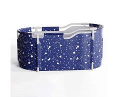 WYJW Botte Blarge Pieghevole con Telaio Vasca da Bagno Pieghevole Portatile con Coperchio Vasca da Bagno Pieghevole Doppia Vasca da Bagno ad Angolo Indipendente Secchio da Bagno