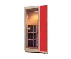 Sauna a Infrarossi Zen Brighton – Cabina modulare a Infrarossi, 1 persona, Legno Hemlock Canadese (Rosso)