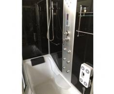Bagno Italia Cabina idromassaggio angolare 170x90 con vasca massaggio plantare radio fm e cromoterapia I