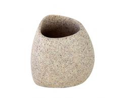FERIDRAS Stone Portaspazzolino, Ceramica, Sabbia, 3x12x12 cm