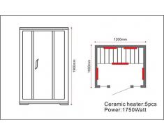 Sauna Infrarossi cabina sauna calore modello Oslo Sauna Infrarossi Hemlock CD Radio ozono lampada da lettura di colore luce