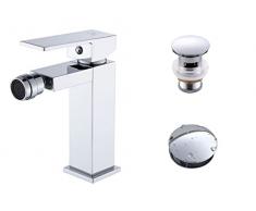 Zamagni Rubinetterie miscelatore monocomando, rubinetto bidet MILANO, filtro anti-impurità, con scarico pop up, cromo (Per Bidet)