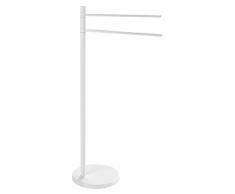 Gedy Bianca, G-Mammolo Piantana, Misure 89,5X24,5X43 cm, Porta Asciugamani da Terra in Acciaio Inox, Design R&S, Garanzia 2 Anni, Alluminio, 35x21x89 cm