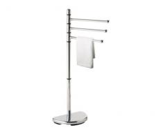 PIANTANA PER BAGNO PORTA ASCIUGAMANI IN METALLO CROMATO | HIBISCUS