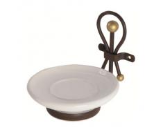 FERIDRAS Golden Rust Portasapone, Ferro, Bronzo, 18x23x15 cm