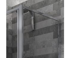 Box doccia con anta fissa e porta battente da 70 a 100 cristallo opaco o trasparente