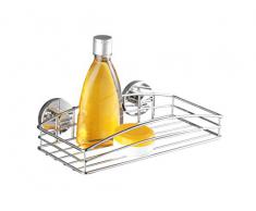 Wenko 20883100 - Mensola da doccia, montaggio a parete con ventose, 26 x 4,5 x 16 cm