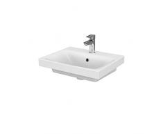 VBChome - Lavabo da incasso della collezione Modulo, con troppopieno, in ceramica, bianco, Bianco
