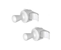 LH Coppia Handy Drop Tubolare - portasciugamani per radiatore Tubolare multicolonna - Si fissano Direttamente sul radiatore Tubolare - Bianchi