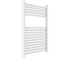 Ercos Scaldasalviette Termoarredo Bagno Dimensioni 550x770 MM Radiatore Colore Bianco Moderno , Attacchi da 1/2 Fornito Con Kit Montaggio