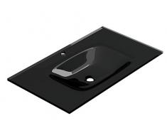 coycama vetro – Lavabo per Bagno, Vetro Temperato, 80 cm, colore: nero