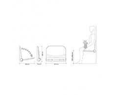 FERIDRAS Comfort Sgabello Doccia a Ribalta, Bianco, 9x31x40 cm