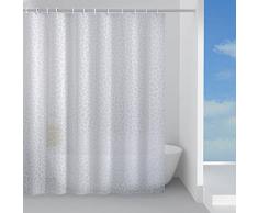 Gedy G-Jungle 120x200, Realizzata in Tessuto peva, Finitura Bianca, Design R&S, Tenda per Doccia provvista di 12 Anelli, 2 Anni di Garanzia