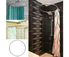 Homecentre® cromata Rotonda Doccia in Alluminio temprato Curvo Bagno Pole, 100 cm