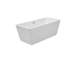 Hudson Reed Sandford Vasca da Bagno Freestanding - Acrilico Bianco - Design Centro Stanza Rettangolare - 1615 x 720 x 585mm